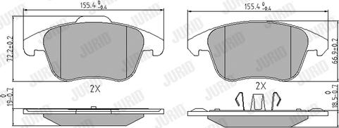 Jurid 573193J - Brake Pad Set, disc brake autospares.lv