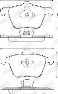 Jurid 573143J-AS - Brake Pad Set, disc brake autospares.lv