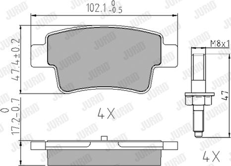 Jurid 573166J - Brake Pad Set, disc brake autospares.lv