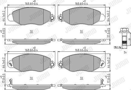 Jurid 573110J - Brake Pad Set, disc brake autospares.lv