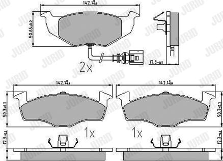 Jurid 573111J - Brake Pad Set, disc brake autospares.lv