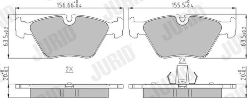 Jurid 573185J - Brake Pad Set, disc brake autospares.lv