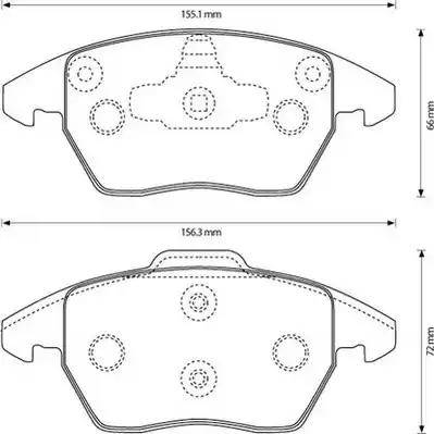 Jurid 573134J-AS - Brake Pad Set, disc brake autospares.lv