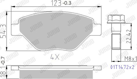 Jurid 573123J - Brake Pad Set, disc brake autospares.lv