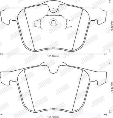 Jurid 573179J-AS - Brake Pad Set, disc brake autospares.lv