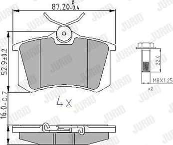 Jurid 573847J - Brake Pad Set, disc brake autospares.lv