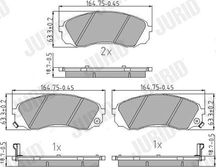 Jurid 573864J - Brake Pad Set, disc brake autospares.lv