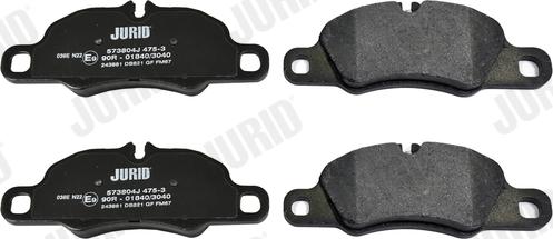 Jurid 573804J - Brake Pad Set, disc brake autospares.lv