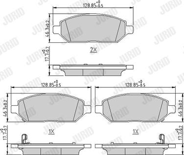 Jurid 573805J - Brake Pad Set, disc brake autospares.lv