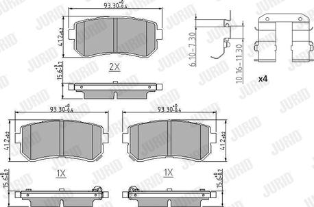 Jurid 573830J - Brake Pad Set, disc brake autospares.lv