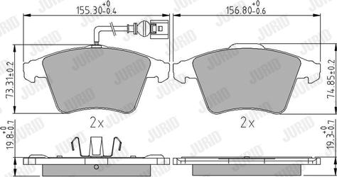 Jurid 573391J - Brake Pad Set, disc brake autospares.lv