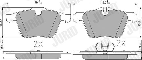 Jurid 573346J - Brake Pad Set, disc brake autospares.lv