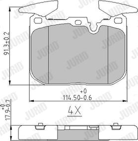 Jurid 573355J - Brake Pad Set, disc brake autospares.lv