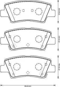 Mobis 583023QA10 - Brake Pad Set, disc brake autospares.lv