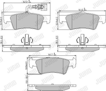 Jurid 573303J - Brake Pad Set, disc brake autospares.lv