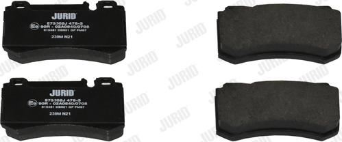 Jurid 573302J - Brake Pad Set, disc brake autospares.lv