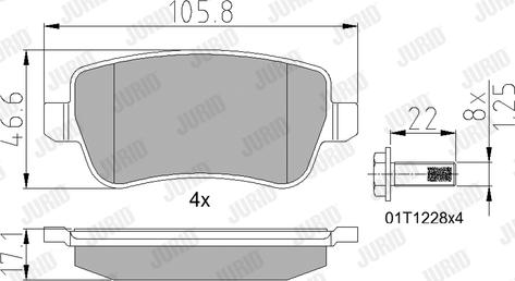 Jurid 573307J - Brake Pad Set, disc brake autospares.lv