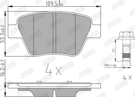 Jurid 573312J - Brake Pad Set, disc brake autospares.lv