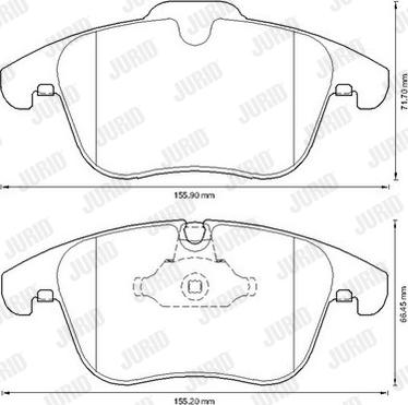 Jurid 573336JC - Brake Pad Set, disc brake autospares.lv