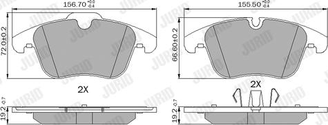 Jurid 573336J - Brake Pad Set, disc brake autospares.lv