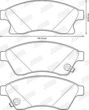 Jurid 573332JC - Brake Pad Set, disc brake autospares.lv