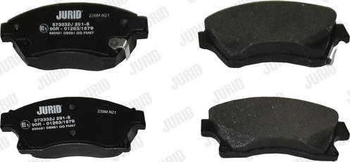 Jurid 573332J - Brake Pad Set, disc brake autospares.lv