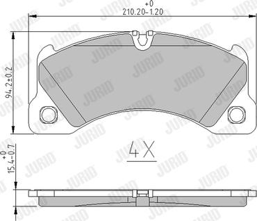 Jurid 573329J - Brake Pad Set, disc brake autospares.lv