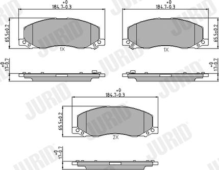 Jurid 573326J - Brake Pad Set, disc brake autospares.lv