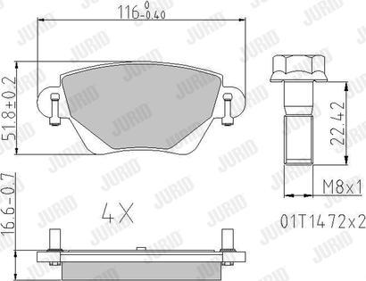 Jurid 573320J - Brake Pad Set, disc brake autospares.lv