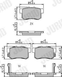Jurid 573375J - Brake Pad Set, disc brake autospares.lv