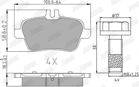 Jurid 573370J - Brake Pad Set, disc brake autospares.lv