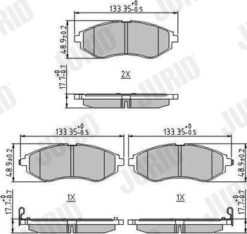 Jurid 573371J - Brake Pad Set, disc brake autospares.lv