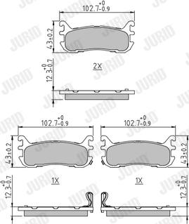 Jurid 573373J - Brake Pad Set, disc brake autospares.lv