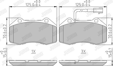 Jurid 573290J - Brake Pad Set, disc brake autospares.lv