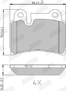 Jurid 573297J - Brake Pad Set, disc brake autospares.lv