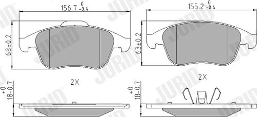 Jurid 573243J - Brake Pad Set, disc brake autospares.lv