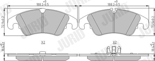 Jurid 573247J - Brake Pad Set, disc brake autospares.lv