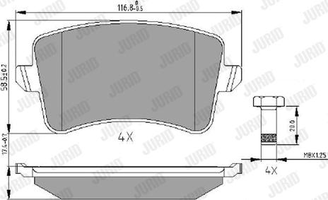 Jurid 573259J - Brake Pad Set, disc brake autospares.lv