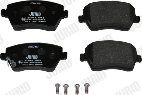 Jurid 573255J - Brake Pad Set, disc brake autospares.lv