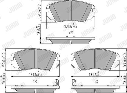 Jurid 573269J - Brake Pad Set, disc brake autospares.lv