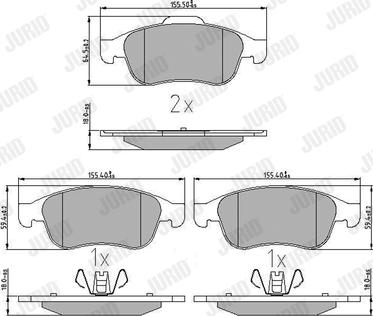 Jurid 573268J - Brake Pad Set, disc brake autospares.lv