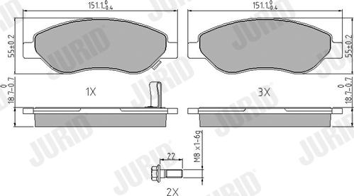 Jurid 573205J - Brake Pad Set, disc brake autospares.lv