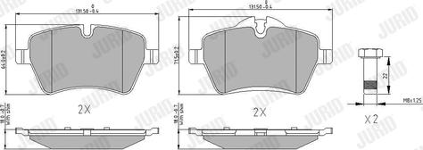 Jurid 573234J - Brake Pad Set, disc brake autospares.lv