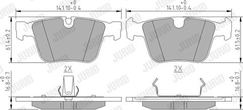 Jurid 573232J - Brake Pad Set, disc brake autospares.lv