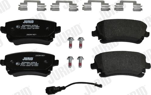 Jurid 573220J - Brake Pad Set, disc brake autospares.lv