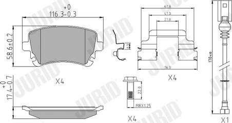 Jurid 573220J - Brake Pad Set, disc brake autospares.lv