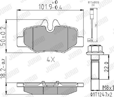 Jurid 573222J - Brake Pad Set, disc brake autospares.lv