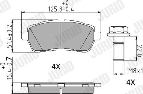 Jurid 573747J - Brake Pad Set, disc brake autospares.lv