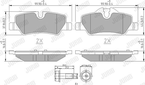 Jurid 573763J - Brake Pad Set, disc brake autospares.lv