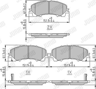 Jurid 573789J - Brake Pad Set, disc brake autospares.lv